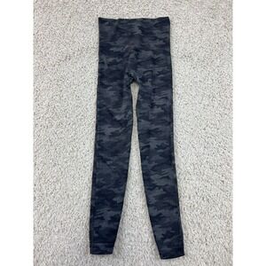 Spanx Leggings Womens Small Gray Camo Crop Pull On Stretch Activewear Shapewear